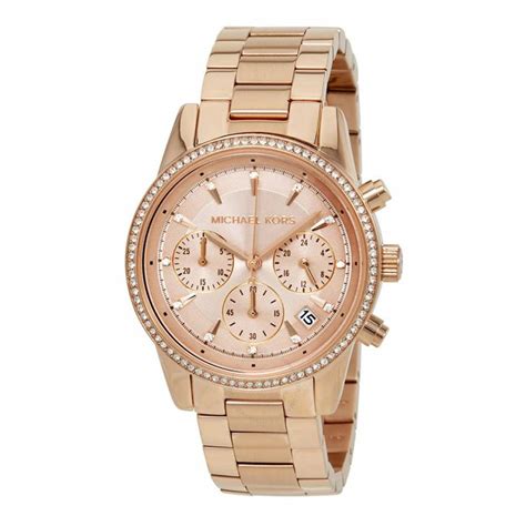 rose gold michael kors watvh|michael kors ritz chronograph.